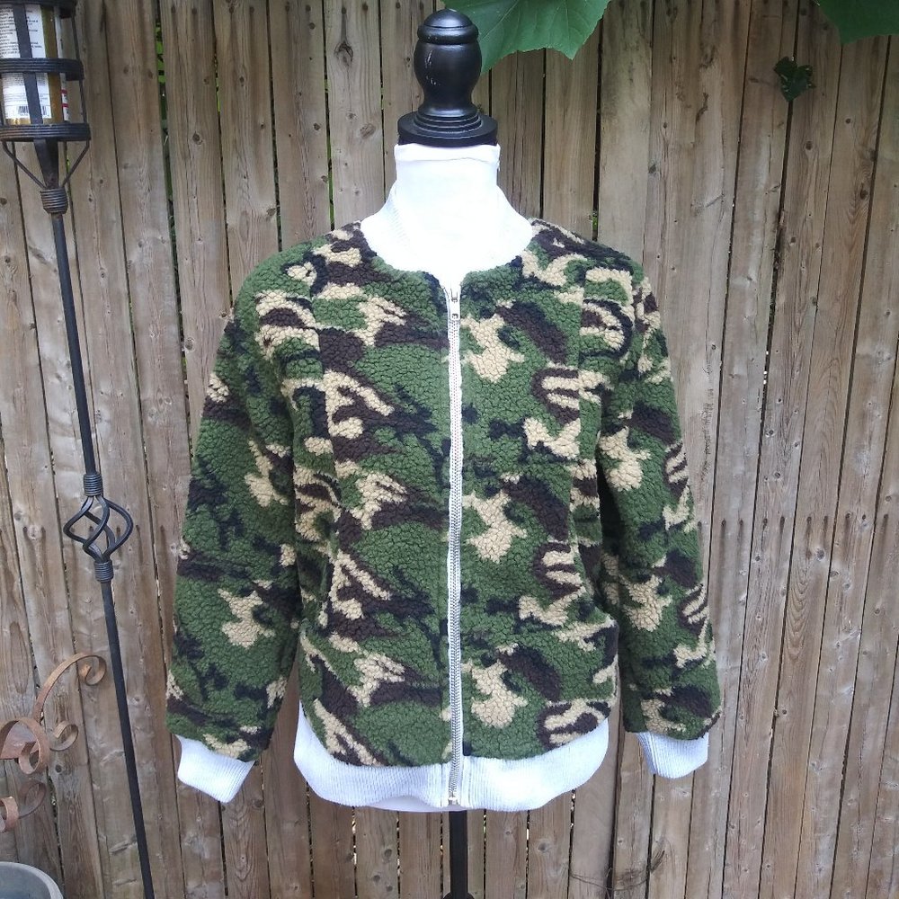Chaser Faux Fur Camo Jacket